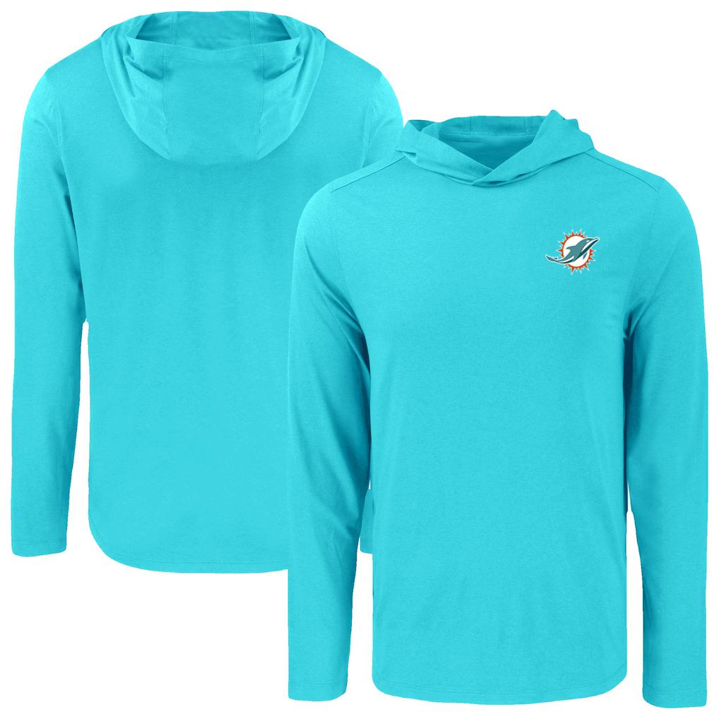 Men 2026 NFL Miami Dolphins Hooded long sleeved T-shirt green 06